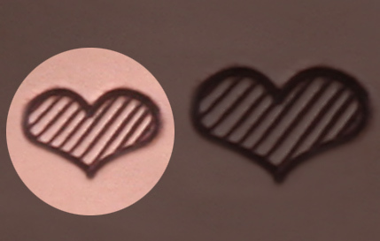 Metal Stamping Tools Fat Lined Heart Metal Design Stamp 2.5mm- Beaducation Original